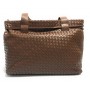 Borsa donna Fracomina a spalla shopping bag ecopelle intrecciato marrone BS23FR01 FA23SBA004P411S5-091