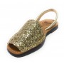 Sandalo donna minorchina Ska Shoes Ibiza in pelle gold/ glitter DS22SK19