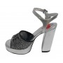 Scarpe donna Love Moschino sandalo TC 115 pelle silver/ strass DS22MO15 JA1622AG0EI5100A