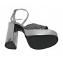 Scarpe donna Love Moschino sandalo TC 115 pelle silver/ strass DS22MO15 JA1622AG0EI5100A
