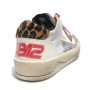 Scarpe donna 4B12 sneaker in pelle di colore leo / red D23QB02 KYLE-D708