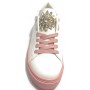 Scarpe donna sneaker Gold&gold ecopelle bianco/ rosa con strass DS20GG02