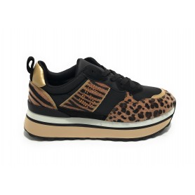 Scarpe donna sneaker Gold&gold ecopelle leopardato D23GG34 GB519