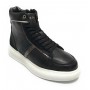 Scarpe donna US Polo sneaker alto Cardi006 in pelle black/ silver D23UP10