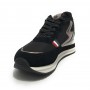 Scarpe donna US Polo sneaker running Sylvi 001C in suede/ ecopelle black/ peltro D23UP05