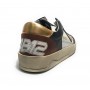 Scarpa uomo 4B12 sneakers in pelle black/ cognac US23QB10 KYLE-U734
