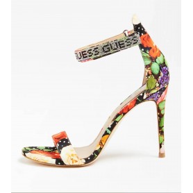 Scarpe Guess sandalo con tacco mod. Kahlun tc 100 in tessuto fiori/ pois DS20GU52