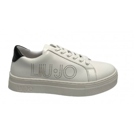 Scarpe Liu-Jo sneaker Alicia 508 ecopelle white/ black ZS23LJ06 4A3705