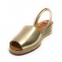 Sandalo minorchina Ska Shoes fondo corda Creta tc 40 laminato gold DS22SK16