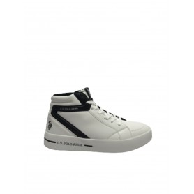 Scarpe U.S. Polo sneaker alto vega010 in ecopelle bianco uomo U23UP27