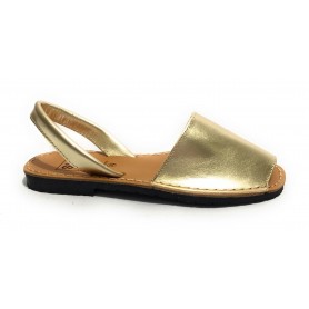 Sandalo da donna minorchina Ska Shoes mod. Ibiza in pelle gold DS22SK26