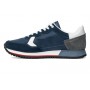 Scarpe U.S. Polo sneaker running Cleef 001 blu in pelle e nylon US22UP08