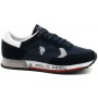 Scarpe U.S. Polo sneaker running Cleef 001A blu in pelle e nylon US23UP04