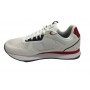 Scarpe U.S. Polo sneaker running Nobil 004 in ecopelle e tessuto bianco US22UP33