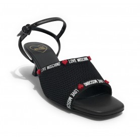 Scarpe donna Love Moschino sandalo TC 60 tessuto/ pelle nero DS23MO18 JA16395