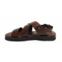 Scarpe uomo Elite sandalo in pelle colore marrone US22EL04 2078