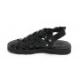 Scarpe uomo Elite sandalo in pelle intrecciato colore nero US22EL06 2079