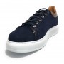 Scarpe uomo Harris Sport sneakers in pelle scamosciata ink blue/ shade lino U17HA191 PAUL/22