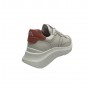 Scarpa donna Ambitious 12162W sneakers in pelle bianco / nude fondo alto DS22AM04