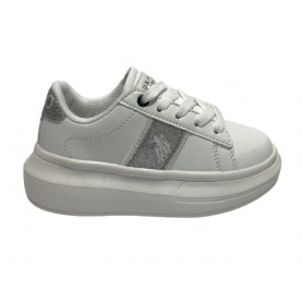 Scarpe US Polo sneaker Helis 004 ecopelle white/ silver ZS22UP05