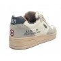 Sneaker Aeronautica Militare running in pelle bianco/ grigio US23AR06 231SC235PL178