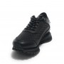 Sneaker Apepazza Lucy fondo zeppa in pelle/ tessutonero D22AP01 F1LSD04