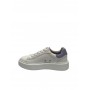 Scarpa donna Ambitious 12151W sneakers in pelle white/ purple fondo alto DS23AM01