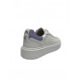 Scarpa donna Ambitious 12151W sneakers in pelle white/ purple fondo alto DS23AM01