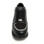 Sneaker running Apepazza mod. Raina fondo zeppa in pelle/ tessuto nero donna D21AP06