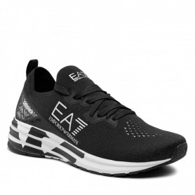 Sneaker running EA7 Emporio Armani training mesh black/ white unisex US22EA11 X8X095