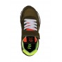 Sneaker Sun68 boy's Tom fluo pelle/ nylon verde militare ZS23SU03 Z33302K