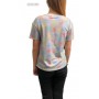 T shirt donna Moschino  grigio stampa multicolor ES21MO12 A1906
