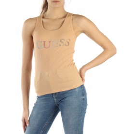 T-shirt canotta donna Guess logo tank top arancione ES23GU66 W3GP43K9I51