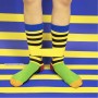 CALZE SOCKS BURGER AND FRIES  STRIPES YELLOW/BLACK BF1003