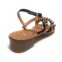 Scarpe donna sandalo Gold&gold con strass nero DS23GG33 GL746