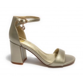 Scarpa donna Gold&gold sandalo con tacco ecopelle gold DS23GG32 GD815