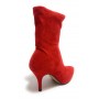 Scarpe donna ankle boot Gold&gold tc 75 in ecopelle scamosciato elasticizzato rosso D20GG23