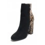 Scarpe donna ankle boot Gold&gold tc 95 in ecopelle scamosciato nero/ stampa pitone D20GG18