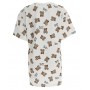 Maxi t-shirt donna Moschino bianco con stampa bear multilogo ES23MO25 V6A0705 4417