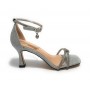Scarpa donna Gold&gold sandalo con tacco lurex silver DS23GG57 GP23-439
