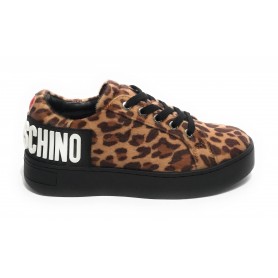 Scarpe donna Love Moschino sneaker in ecopelle cavallino leopard D22MO07 JA15573