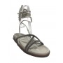 Scarpe donna  sandalo in pelle nappa bianco con strass DS23EL10 302