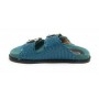 Scarpe donna  sandalo/ ciabatta in pelle colore blu DS23EL05 271