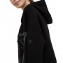 Felpa donna Guess Alisa long hooded sweatshirt con cappuccio nero E24GU16 V2YQ12K7UW2