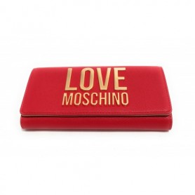 Portafoglio donna Love Moschino con pattina ecopelle rosso A24MO04 JC5614
