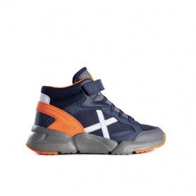 Scarpe bambino Munich sneaker alta Mini Track boot blu Z23MU06 8897018