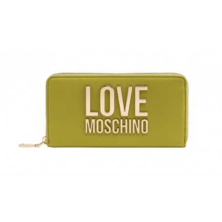 Portafoglio donna Love Moschino zip around lime A24MO17 JC5611