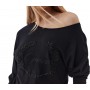 Maglia donna Guess Marion batsleeve logo sweater black E24GU26 W3YR22Z2NQ2