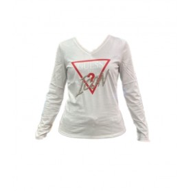 T-shirt donna Guess longsleeve Icon Tee white E24GU34 W3YI43I3Z13