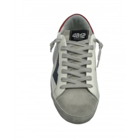 Scarpa Uomo 4B12 Sneakers in pelle white/ red U24QB01 SUPRIME-U.C04